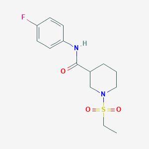 1-(ethylsulfonyl)-N-(4-fluorophenyl)-3-piperidinecarboxamide