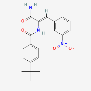 molecular formula C20H21N3O4 B5368940 N-[(Z)-3-amino-1-(3-nitrophenyl)-3-oxoprop-1-en-2-yl]-4-tert-butylbenzamide 