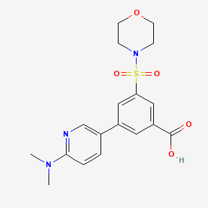 3-[6-(dimethylamino)pyridin-3-yl]-5-(morpholin-4-ylsulfonyl)benzoic acid