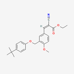 molecular formula C24H27NO4 B5369008 ethyl 3-{3-[(4-tert-butylphenoxy)methyl]-4-methoxyphenyl}-2-cyanoacrylate 