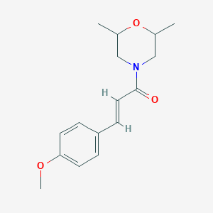 molecular formula C16H21NO3 B5369015 (E)-1-(2,6-DIMETHYLMORPHOLINO)-3-(4-METHOXYPHENYL)-2-PROPEN-1-ONE 