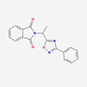 molecular formula C18H13N3O3 B5369016 2-[1-(3-phenyl-1,2,4-oxadiazol-5-yl)ethyl]-1H-isoindole-1,3(2H)-dione 