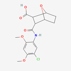 3-{[(5-chloro-2,4-dimethoxyphenyl)amino]carbonyl}-7-oxabicyclo[2.2.1]heptane-2-carboxylic acid