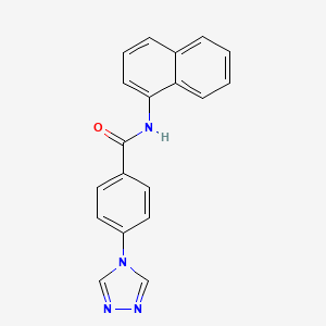 molecular formula C19H14N4O B5369095 N-naphthalen-1-yl-4-(1,2,4-triazol-4-yl)benzamide 