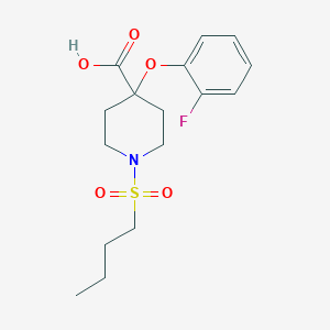 molecular formula C16H22FNO5S B5369109 1-(butylsulfonyl)-4-(2-fluorophenoxy)piperidine-4-carboxylic acid 