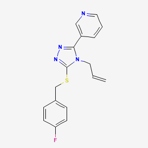 3-{4-allyl-5-[(4-fluorobenzyl)thio]-4H-1,2,4-triazol-3-yl}pyridine