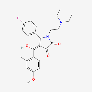 1-[2-(diethylamino)ethyl]-5-(4-fluorophenyl)-3-hydroxy-4-(4-methoxy-2-methylbenzoyl)-1,5-dihydro-2H-pyrrol-2-one