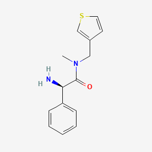 molecular formula C14H16N2OS B5369130 (2R)-2-amino-N-methyl-2-phenyl-N-(3-thienylmethyl)acetamide 