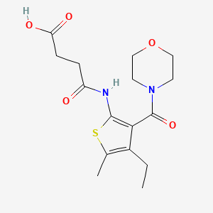 4-{[4-ETHYL-5-METHYL-3-(MORPHOLINOCARBONYL)-2-THIENYL]AMINO}-4-OXOBUTANOIC ACID