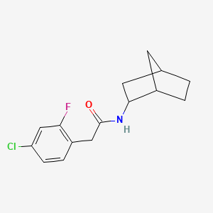 molecular formula C15H17ClFNO B5369159 N-bicyclo[2.2.1]hept-2-yl-2-(4-chloro-2-fluorophenyl)acetamide 