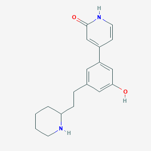 molecular formula C18H22N2O2 B5369179 4-[3-hydroxy-5-(2-piperidin-2-ylethyl)phenyl]pyridin-2(1H)-one 