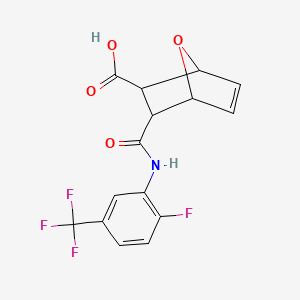 3-({[2-fluoro-5-(trifluoromethyl)phenyl]amino}carbonyl)-7-oxabicyclo[2.2.1]hept-5-ene-2-carboxylic acid