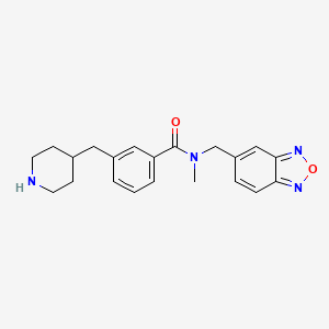 molecular formula C21H24N4O2 B5369207 N-(2,1,3-benzoxadiazol-5-ylmethyl)-N-methyl-3-(4-piperidinylmethyl)benzamide hydrochloride 