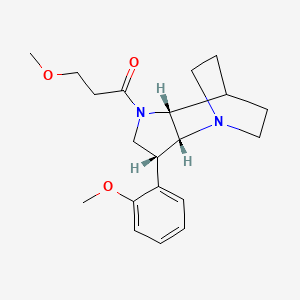 molecular formula C20H28N2O3 B5369214 (3R*,3aR*,7aR*)-3-(2-methoxyphenyl)-1-(3-methoxypropanoyl)octahydro-4,7-ethanopyrrolo[3,2-b]pyridine 