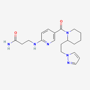 N~3~-[5-({2-[2-(1H-pyrazol-1-yl)ethyl]piperidin-1-yl}carbonyl)pyridin-2-yl]-beta-alaninamide