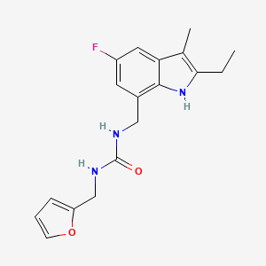 N-[(2-ethyl-5-fluoro-3-methyl-1H-indol-7-yl)methyl]-N'-(2-furylmethyl)urea