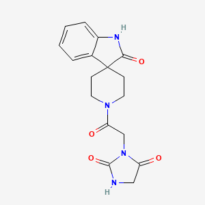 3-[2-oxo-2-(2-oxo-1,2-dihydro-1'H-spiro[indole-3,4'-piperidin]-1'-yl)ethyl]imidazolidine-2,4-dione