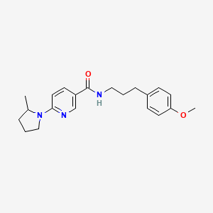 molecular formula C21H27N3O2 B5369264 N-[3-(4-methoxyphenyl)propyl]-6-(2-methylpyrrolidin-1-yl)nicotinamide 