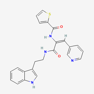 molecular formula C23H20N4O2S B5369271 N-[1-({[2-(1H-indol-3-yl)ethyl]amino}carbonyl)-2-(3-pyridinyl)vinyl]-2-thiophenecarboxamide 