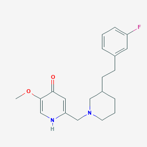 2-({3-[2-(3-fluorophenyl)ethyl]-1-piperidinyl}methyl)-5-methoxy-4-pyridinol