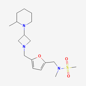 N-methyl-N-[(5-{[3-(2-methylpiperidin-1-yl)azetidin-1-yl]methyl}-2-furyl)methyl]methanesulfonamide