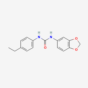 molecular formula C16H16N2O3 B5369294 N-1,3-benzodioxol-5-yl-N'-(4-ethylphenyl)urea 