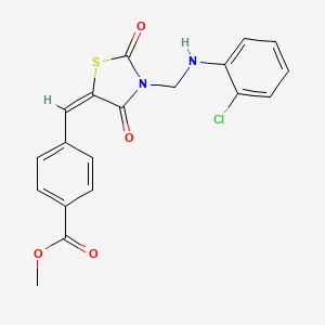 methyl 4-[(3-{[(2-chlorophenyl)amino]methyl}-2,4-dioxo-1,3-thiazolidin-5-ylidene)methyl]benzoate