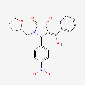 4-benzoyl-3-hydroxy-5-(4-nitrophenyl)-1-(tetrahydro-2-furanylmethyl)-1,5-dihydro-2H-pyrrol-2-one