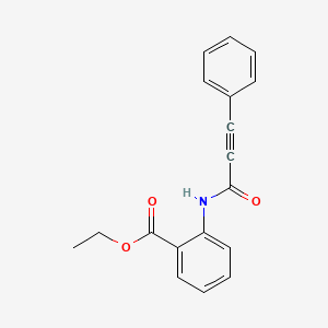 molecular formula C18H15NO3 B5369326 ethyl 2-[(3-phenyl-2-propynoyl)amino]benzoate 