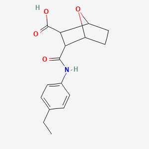 molecular formula C16H19NO4 B5369354 3-[(4-ETHYLANILINO)CARBONYL]-7-OXABICYCLO[2.2.1]HEPTANE-2-CARBOXYLIC ACID 