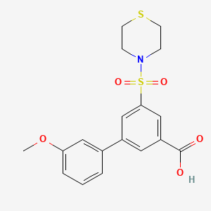 3'-methoxy-5-(thiomorpholin-4-ylsulfonyl)biphenyl-3-carboxylic acid