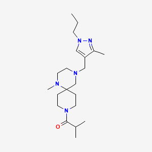 9-isobutyryl-1-methyl-4-[(3-methyl-1-propyl-1H-pyrazol-4-yl)methyl]-1,4,9-triazaspiro[5.5]undecane