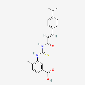 3-[({[3-(4-isopropylphenyl)acryloyl]amino}carbonothioyl)amino]-4-methylbenzoic acid