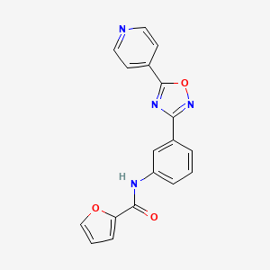 molecular formula C18H12N4O3 B5369395 N-[3-(5-pyridin-4-yl-1,2,4-oxadiazol-3-yl)phenyl]-2-furamide 