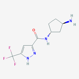 N-[rel-(1R,3R)-3-aminocyclopentyl]-3-(trifluoromethyl)-1H-pyrazole-5-carboxamide hydrochloride