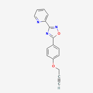 2-{5-[4-(2-propyn-1-yloxy)phenyl]-1,2,4-oxadiazol-3-yl}pyridine