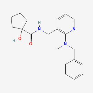 molecular formula C20H25N3O2 B5369425 N-({2-[benzyl(methyl)amino]pyridin-3-yl}methyl)-1-hydroxycyclopentanecarboxamide 