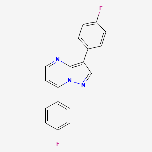 molecular formula C18H11F2N3 B5369438 3,7-bis(4-fluorophenyl)pyrazolo[1,5-a]pyrimidine 