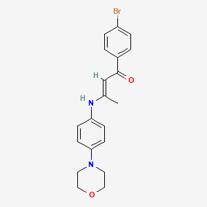 molecular formula C20H21BrN2O2 B5369452 1-(4-bromophenyl)-3-{[4-(4-morpholinyl)phenyl]amino}-2-buten-1-one 