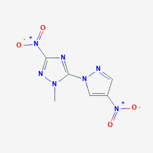 1-methyl-3-nitro-5-(4-nitro-1H-pyrazol-1-yl)-1H-1,2,4-triazole