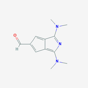 molecular formula C12H15N3O B053695 2-Azapentalene, 1,3-bis(dimethylamino)-5-carboxaldehyde- CAS No. 113035-25-9