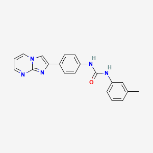 molecular formula C20H17N5O B5369507 N-(4-imidazo[1,2-a]pyrimidin-2-ylphenyl)-N'-(3-methylphenyl)urea 