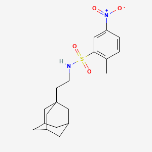 molecular formula C19H26N2O4S B5369521 N-[2-(1-adamantyl)ethyl]-2-methyl-5-nitrobenzenesulfonamide 