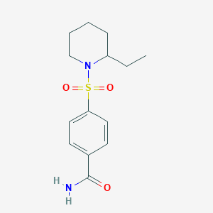 molecular formula C14H20N2O3S B5369530 4-(2-Ethylpiperidin-1-yl)sulfonylbenzamide 