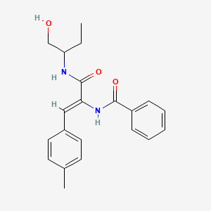 molecular formula C21H24N2O3 B5369563 N-[1-({[1-(hydroxymethyl)propyl]amino}carbonyl)-2-(4-methylphenyl)vinyl]benzamide 