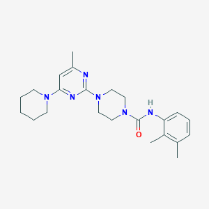 molecular formula C23H32N6O B5369591 N-(2,3-dimethylphenyl)-4-[4-methyl-6-(1-piperidinyl)-2-pyrimidinyl]-1-piperazinecarboxamide 