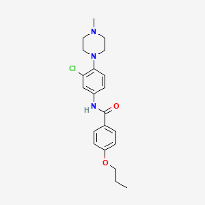 molecular formula C21H26ClN3O2 B5369596 N-[3-chloro-4-(4-methyl-1-piperazinyl)phenyl]-4-propoxybenzamide 