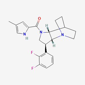 (2R*,3S*,6R*)-3-(2,3-difluorophenyl)-5-[(4-methyl-1H-pyrrol-2-yl)carbonyl]-1,5-diazatricyclo[5.2.2.0~2,6~]undecane