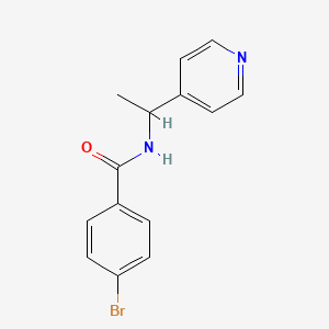 molecular formula C14H13BrN2O B5369611 4-bromo-N-[1-(4-pyridinyl)ethyl]benzamide 