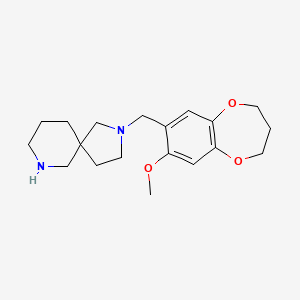 molecular formula C19H28N2O3 B5369659 2-[(8-methoxy-3,4-dihydro-2H-1,5-benzodioxepin-7-yl)methyl]-2,7-diazaspiro[4.5]decane dihydrochloride 